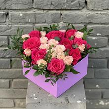 Цветочная композиция из Розы в коробке #REPLACE_PRED# Сольцах