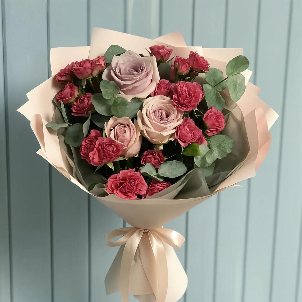 Букет цветов из: Гвоздики и Розы в Сольцах