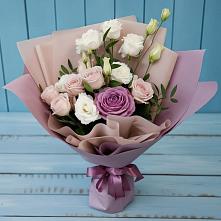 Букет цветов из:  Розы и Лизиантусы в Сольцах