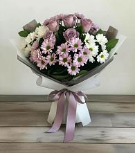 Букет цветов из:  Хризантемы и Розы в Сольцах