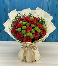 Букет цветов из:  Розы и Хризантемы в Сольцах