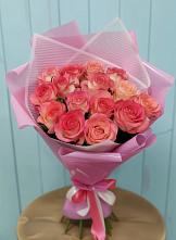 Букет 15 Розовых роз Равель в Сольцах