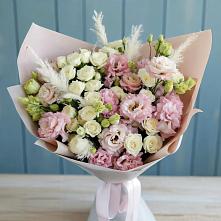 Букет цветов из:  Альстромерии и Розы в Сольцах